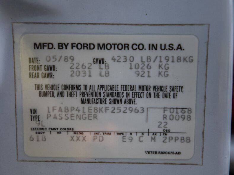 1989 Ford Mustang LX 5.0