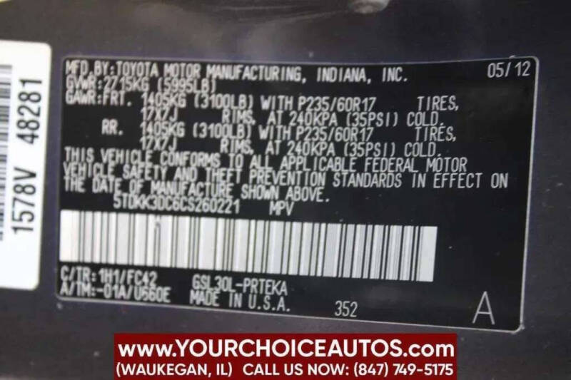 2012 Toyota Sienna LE Mobility 7-Passenger