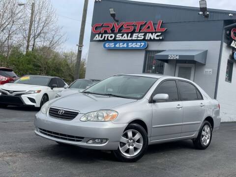 2006 Toyota Corolla for sale at Crystal Auto Sales Inc in Nashville TN