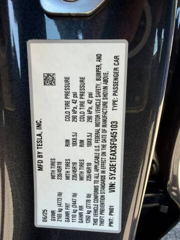 2025 Tesla Model 3 Long Range