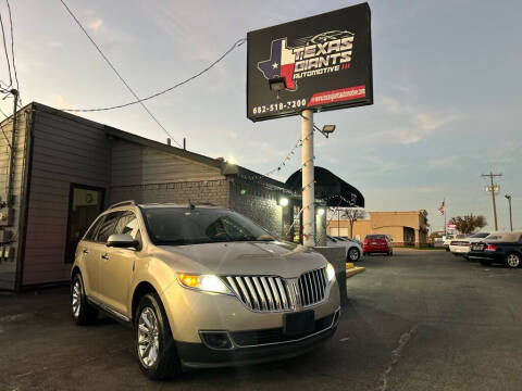 2011 Lincoln MKX for sale at Texas Giants Automotive in Mansfield TX