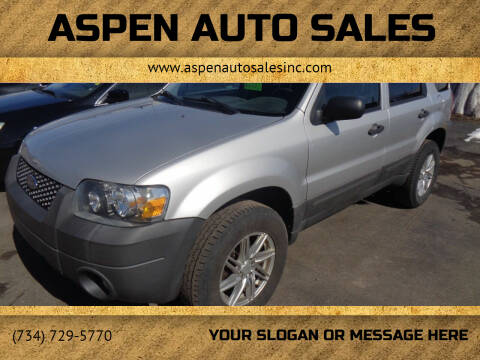 2007 Ford Escape for sale at Aspen Auto Sales in Wayne MI