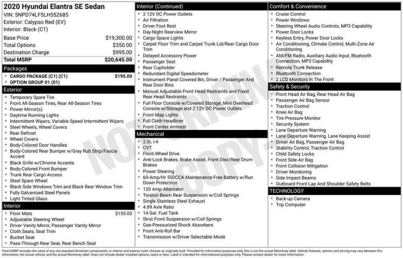 2020 Hyundai Elantra
