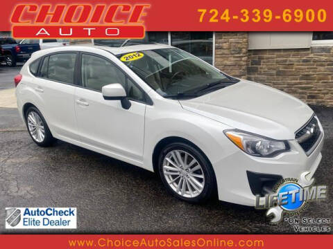 2012 Subaru Impreza for sale at CHOICE AUTO SALES in Murrysville PA