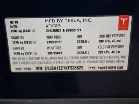 2019 Tesla Model S Standard Range