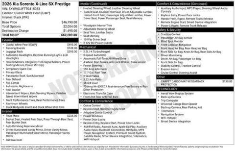 2026 Kia Sorento X-Line SX Prestige