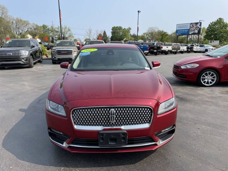 2017 Lincoln Continental for sale at Newcombs North Certified Auto Sales in Metamora MI