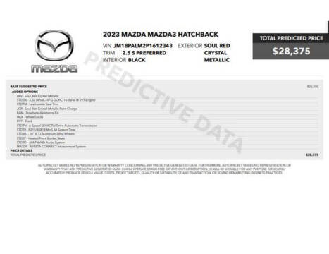 2023 Mazda Mazda3 Hatchback 2.5 S Preferred
