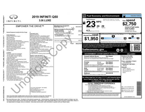 2019 Infiniti Q50 3.0T Luxe
