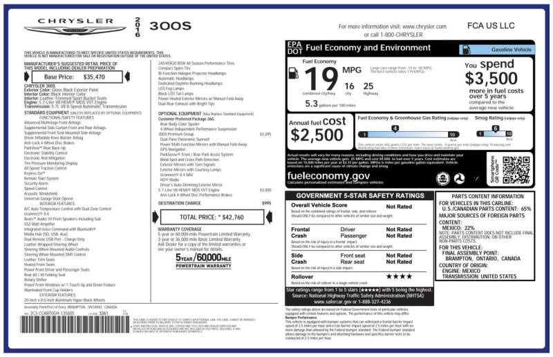 2016 Chrysler 300