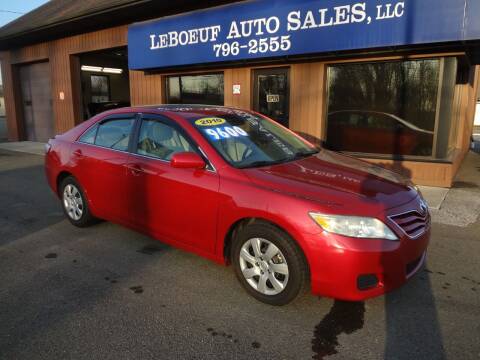 2010 Toyota Camry for sale at LeBoeuf Auto Sales in Waterford PA