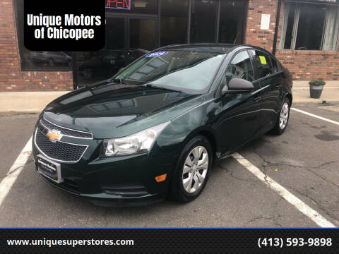 2014 Chevrolet Cruze for sale at Unique Motors of Chicopee in Chicopee MA