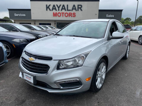 2015 Chevrolet Cruze for sale at KAYALAR MOTORS in Houston TX