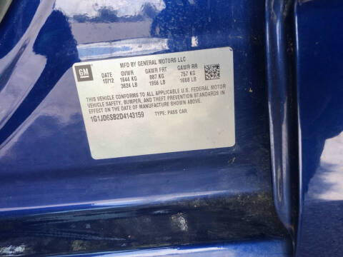 2013 Chevrolet Sonic LT Manual