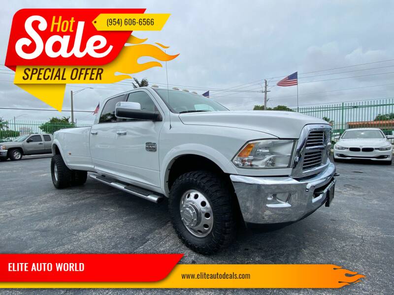 2012 RAM Ram Pickup 3500 for sale at ELITE AUTO WORLD in Fort Lauderdale FL