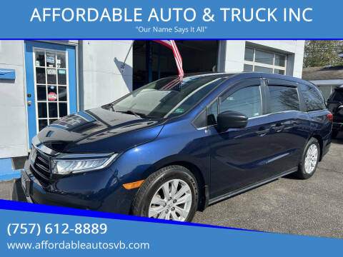 2021 Honda Odyssey for sale at AFFORDABLE AUTO & TRUCK INC in Virginia Beach VA