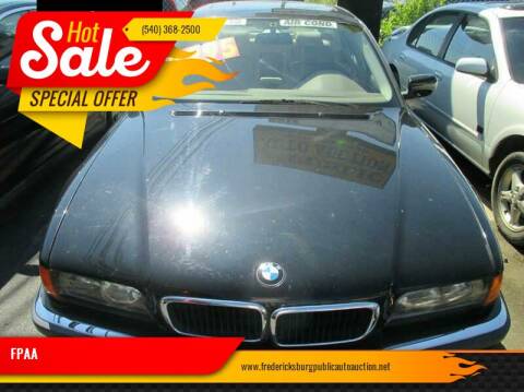 1998 BMW 7 Series for sale at FPAA in Fredericksburg VA
