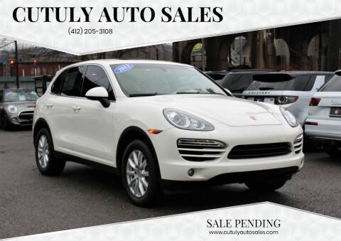 2012 Porsche Cayenne for sale at Cutuly Auto Sales in Pittsburgh PA