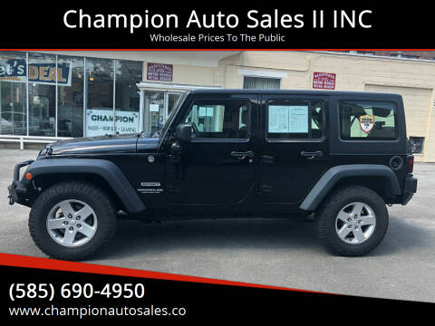 2014 Jeep Wrangler Unlimited for sale at Champion Auto Sales II INC in Rochester NY