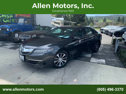 2015 Acura TLX for sale at Allen Motors, Inc. in Thousand Oaks CA