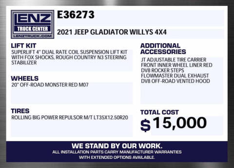 2021 Jeep Gladiator Willys