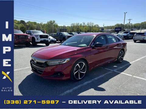 2021 Honda Accord for sale at Impex Auto Sales in Greensboro NC