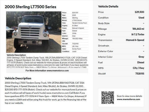 2000 Sterling LT7500 Series