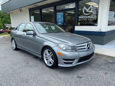 2013 Mercedes-Benz C-Class for sale at MacDonald Motor Sales in High Point NC