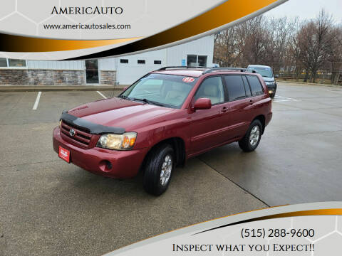 2005 Toyota Highlander for sale at AmericAuto in Des Moines IA