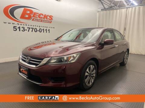 2013 Honda Accord for sale at Becks Auto Group in Mason OH