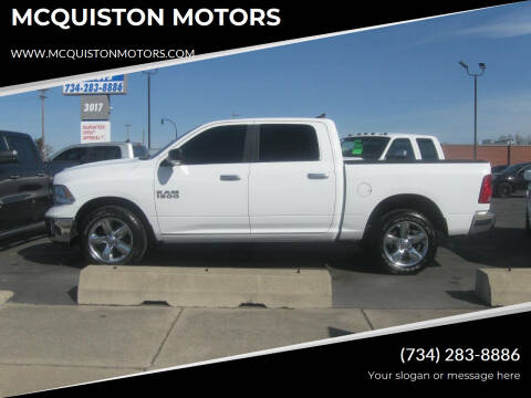 2016 RAM 1500 for sale at MCQUISTON MOTORS in Wyandotte MI