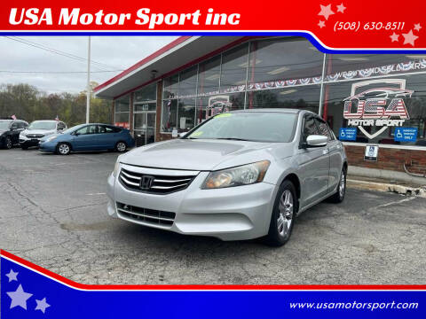 2012 Honda Accord for sale at USA Motor Sport inc in Marlborough MA