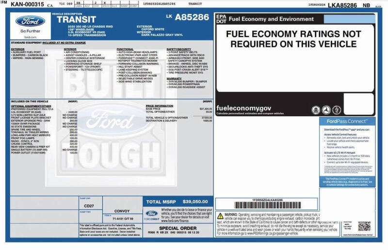 2020 Ford Transit