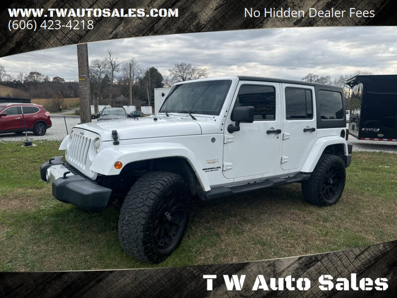 2014 Jeep Wrangler Unlimited for sale at T W Auto Sales in Science Hill KY