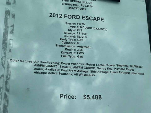 2012 Ford Escape XLT