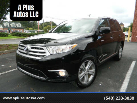 2012 Toyota Highlander for sale at A Plus Autos LLC in Fredericksburg VA