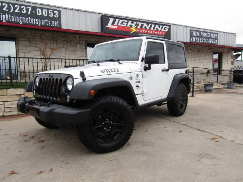 2015 Jeep Wrangler for sale at Lightning Motorsports in Grand Prairie TX