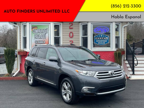 2012 Toyota Highlander for sale at Auto Finders Unlimited LLC in Vineland NJ