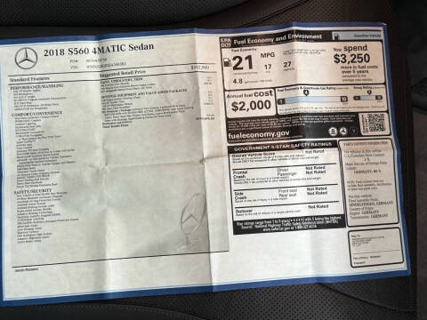 2018 Mercedes-Benz S-Class S 560 4MATIC