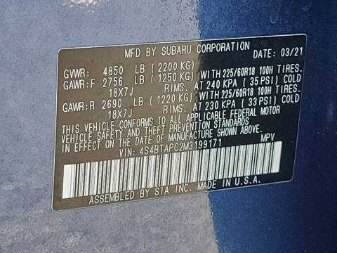 2021 Subaru Outback Touring