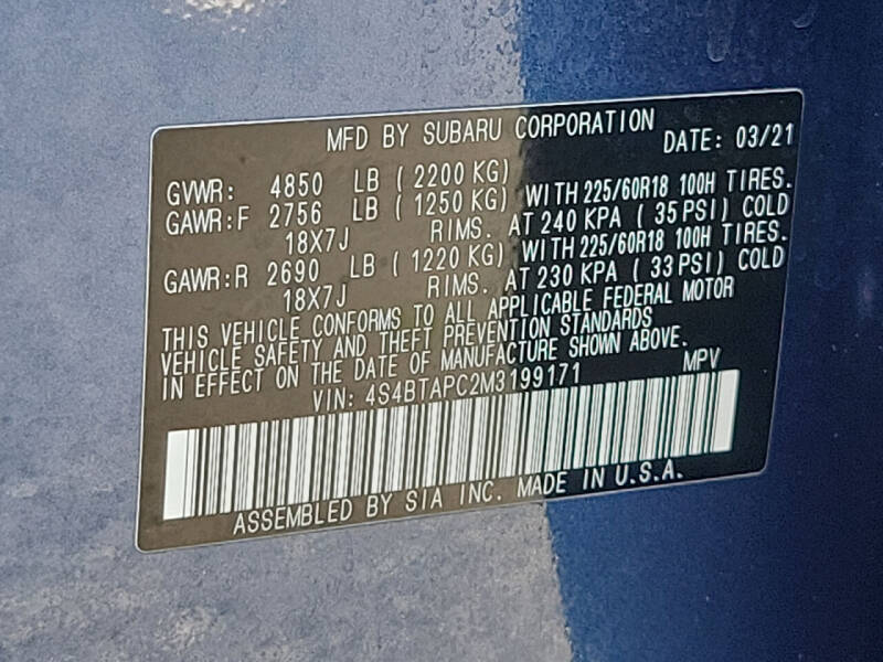 2021 Subaru Outback Touring