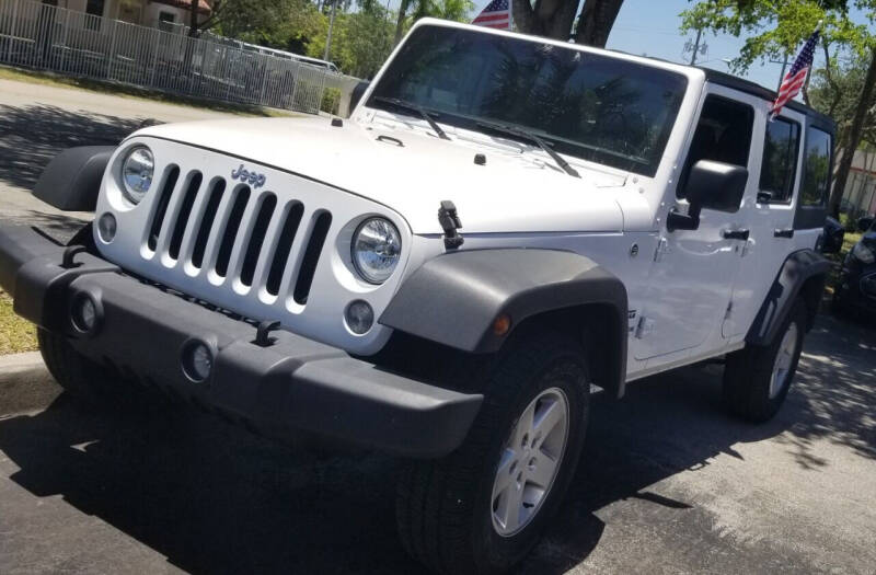 2017 Jeep Wrangler Unlimited for sale at Blue Lagoon Auto Sales in Plantation FL