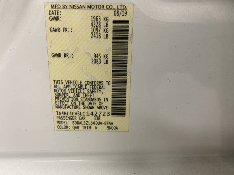 2020 Nissan Altima 2.5 SR