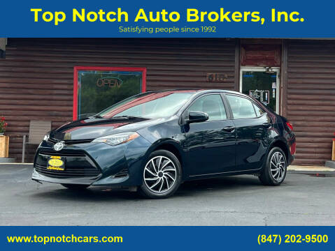 2017 Toyota Corolla for sale at Top Notch Auto Brokers, Inc. in McHenry IL
