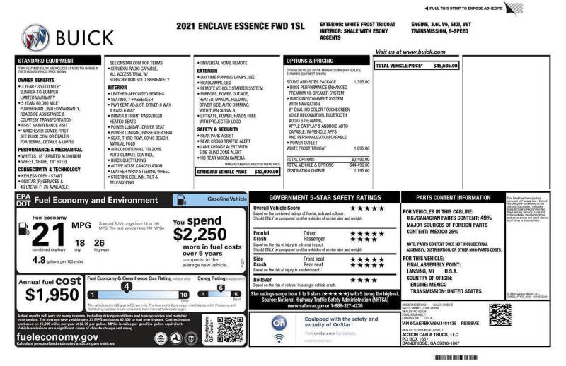 2021 Buick Enclave Essence