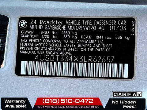 2003 BMW Z4 2.5i