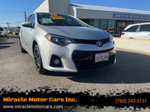 2015 Toyota Corolla for sale at Miracle Motor Cars Inc. in Victorville CA