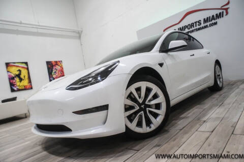 2021 Tesla Model 3 for sale at AUTO IMPORTS MIAMI in Fort Lauderdale FL