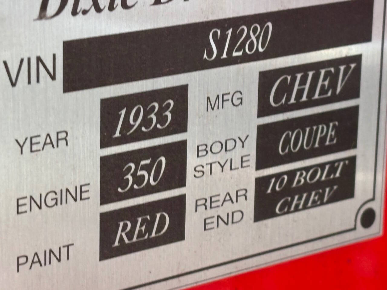 1933 Chevrolet Master Eagle 36