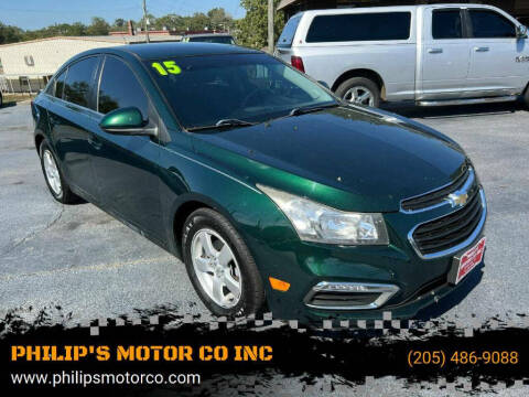 2015 Chevrolet Cruze for sale at PHILIP'S MOTOR CO INC in Haleyville AL